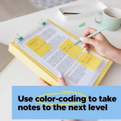 Post-it Post-It Notes<Recycled Super Sticky Notes, 4" x 6", Canary Collection, 45 Sheet/Pad, 4 Pads/Pack (4621R-4SSCY)