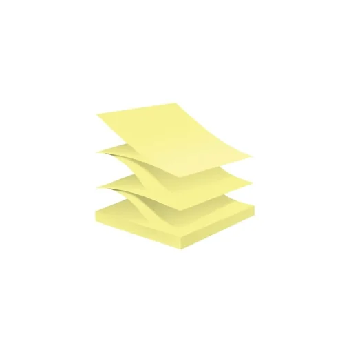 Post-it Post-It Notes<Recycled Super Sticky Pop-up Notes, 3" x 3", Canary Collection, 70 Sheet/Pad, 6 Pads/Pack (R330R-6SSCY)