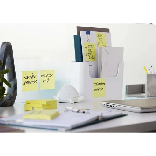 Post-it Post-It Notes<Recycled Super Sticky Pop-up Notes, 3" x 3", Canary Collection, 70 Sheet/Pad, 6 Pads/Pack (R330R-6SSCY)
