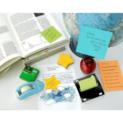 Post-it Post-It Notes<® Star-Shaped Notes, 2.6" x 2.6" Assorted Colors, 75 Sheets/Pad, 2 Pads/Pack (7350-STR)