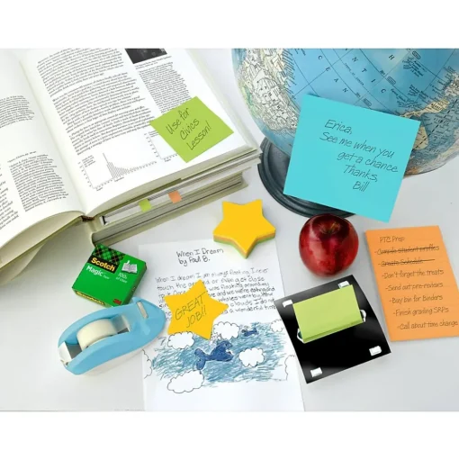 Post-it Post-It Notes<® Star-Shaped Notes, 2.6" x 2.6" Assorted Colors, 75 Sheets/Pad, 2 Pads/Pack (7350-STR)