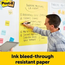 Post-it Easel Paper Pads<Super Sticky Easel Pad, 25" x 30", Lined, 30 Sheets/Pad, 4 Pads/Pack (561VAD4PK)