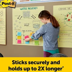 Post-it Easel Paper Pads<Super Sticky Easel Pad, 25" x 30", Lined, 30 Sheets/Pad, 4 Pads/Pack (561VAD4PK)