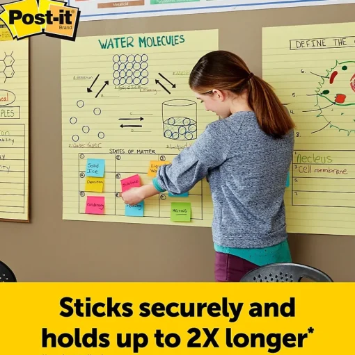 Post-it Easel Paper Pads<Super Sticky Easel Pad, 25" x 30", Lined, 30 Sheets/Pad, 4 Pads/Pack (561VAD4PK)