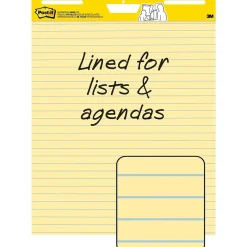 Post-it Easel Paper Pads<Super Sticky Easel Pad, 25" x 30", Lined, 30 Sheets/Pad, 4 Pads/Pack (561VAD4PK)