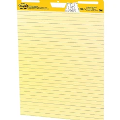 Post-it Easel Paper Pads<Super Sticky Easel Pad, 25" x 30", Lined, 30 Sheets/Pad, 4 Pads/Pack (561VAD4PK)