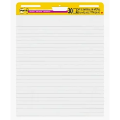 Post-it Easel Paper Pads<Super Sticky Notes, 25" x 30", Assorted Collection, Lined, 30 Sheet/Pad (561WLSS)