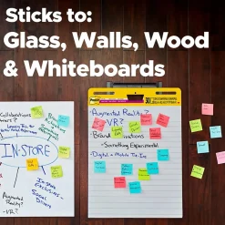 Post-it Easel Paper Pads<Super Sticky Notes, 25" x 30", Assorted Collection, Lined, 30 Sheet/Pad (561WLSS)