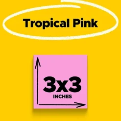Post-it Post-It Notes<Super Sticky Notes, 3" x 3", , 90 Sheet/Pad, 5 Pads/Pack (654-5SSNP)