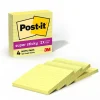Post-it Post-It Notes<Super Sticky Notes, 4" x 4", Canary Collection, Lined, 90 Sheet/Pad, 4 Pads/Pack (675-4SSCY)