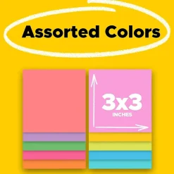 Post-it Post-It Notes<Super Sticky Notes, 3" x 3", Collection, 45 Sheet/Pad, 15 Pads/Pack (654-15SSMULTI2)
