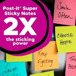 Post-it Sticky Notes<Super Sticky Notes, 4" x 6", White, 50 Sheet/Pad, 6 Pads/Pack (660SSGRID)