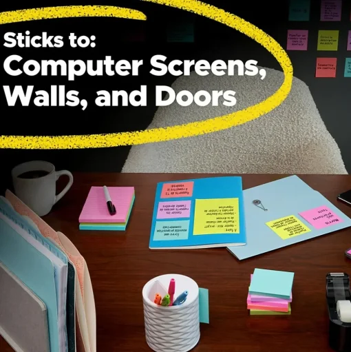 Post-it Sticky Notes<Super Sticky Notes, 4" x 6", White, 50 Sheet/Pad, 6 Pads/Pack (660SSGRID)