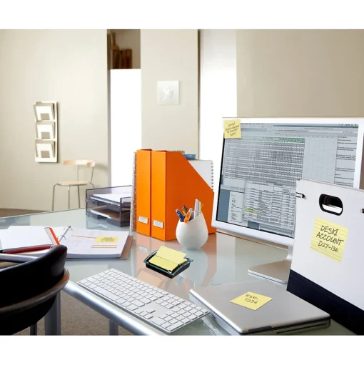 Post-it Pop-Up Dispensers<® Super Sticky Pop-Up Notes Dispenser for 4" x 4" Notes, Black (DS440-SSVP)
