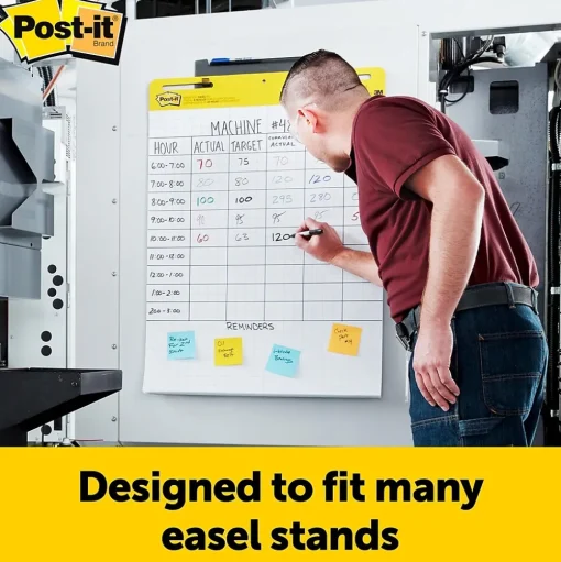 Post-it Easel Paper Pads<Super Sticky Wall Easel Pad, 25" x 30", Grid Lined, 30 Sheets/Pad, 4 Pads/Pack (560VAD4PK)