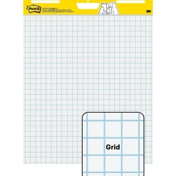 Post-it Easel Paper Pads<Super Sticky Wall Easel Pad, 25" x 30", Grid Lined, 30 Sheets/Pad, 4 Pads/Pack (560VAD4PK)