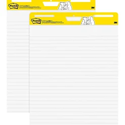 Post-it Easel Paper Pads<Super Sticky Wall Easel Pad, 25" x 30", Lined, 30 Sheets/Pad, 2 Pads/Pack (561WL-VAD-2PK)