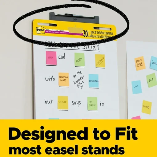 Post-it Easel Paper Pads<Super Sticky Wall Easel Pad, 25" x 30", 20 Sheets/Pad, 3 Pads/Pack (559 VAD20 3PK)