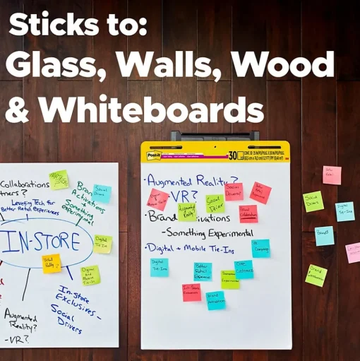 Post-it Easel Paper Pads<Super Sticky Wall Easel Pad, 25" x 30", 20 Sheets/Pad, 3 Pads/Pack (559 VAD20 3PK)