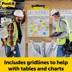 Post-it Easel Paper Pads<Super Sticky Wall Easel Pad, 25" x 30", Grid Lined, 30 Sheets/Pad, 4 Pads/Pack (560VAD4PK)