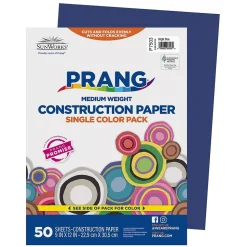 Prang Construction Paper<9" x 12" Construction Paper, Bright Blue, 50 Sheets/Pack (P7503-0001)