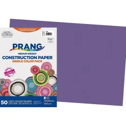 Prang Construction Paper<12" x 18" Construction Paper, Violet, 50 Sheets/Pack (P7207-0001)