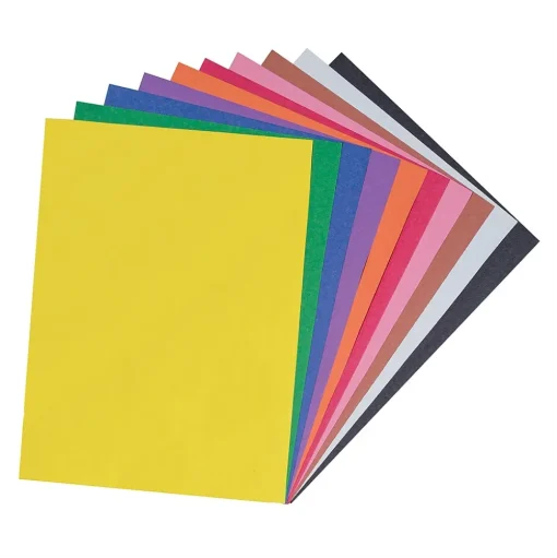 Prang Construction Paper<9" x 12" Construction Paper, Assorted Colors, 100 Sheets Per Pack, 5 Packs (PAC6504-5)
