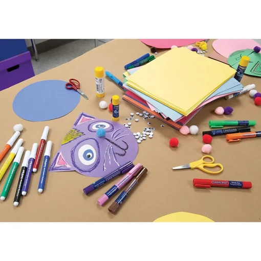 Prang Construction Paper<9" x 12" Construction Paper, Assorted Colors, 100 Sheets Per Pack, 5 Packs (PAC6504-5)