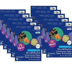Prang Construction Paper<9" x 12" Construction Paper, Black, 50 Sheets/Pack, 10 Packs (PAC6303-10)