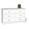 Prepac Storage Cabinets<™ 29" Monterey Children's 6 Drawer Dresser, White