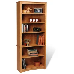 Prepac Bookcases<™ 6 Shelf Bookcase, Oak