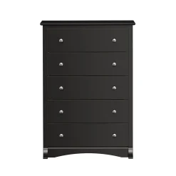 Prepac Storage Cabinets<44.75" Sonoma 5 Drawer Chest, Black (BDC-3345-K)