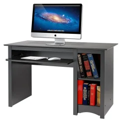 Prepac Computer Desks<48" W Computer Desk, Black (BDD-2948)