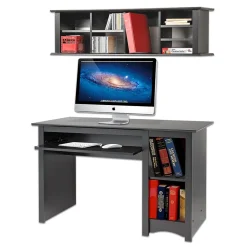 Prepac Computer Desks<48" W Computer Desk, Black (BDD-2948)