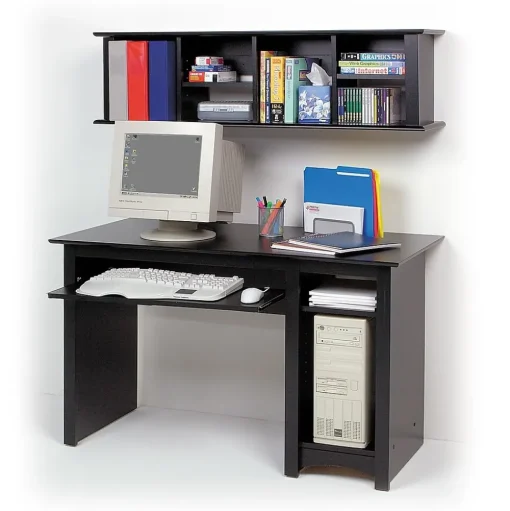 Prepac Computer Desks<48" W Computer Desk, Black (BDD-2948)