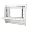 Prepac Computer Desks<42" Wall Mounted Floating Desk with Storage, White (WEHW-0200-1)