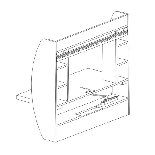 Prepac Computer Desks<42" Wall Mounted Floating Desk with Storage, White (WEHW-0200-1)