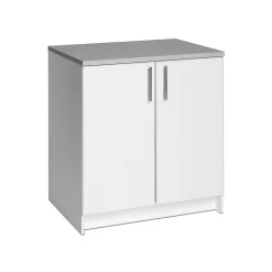 Prepac Storage Cabinets<Elite 36" Composite Storage Cabinet with 1 Shelf, White (WEB-3236)