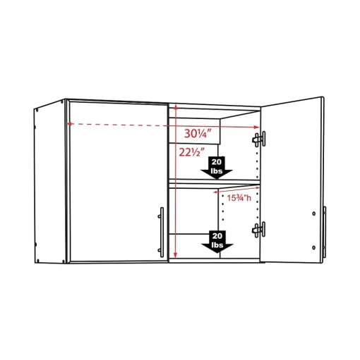 Prepac Storage Cabinets<Elite 32” Stackable Wall Cabinet, Espresso (EEW-3224)