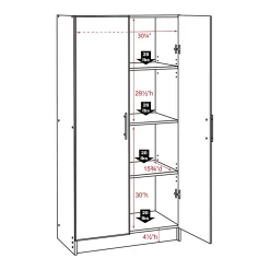 Prepac Storage Cabinets<Elite 32" Storage Cabinet, Espresso (EES-3264)