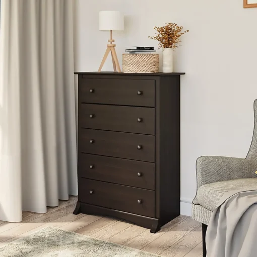 Prepac Storage Cabinets<Fremont 44.75" 5-Drawer Chest, Espresso (EDC-3345-K)