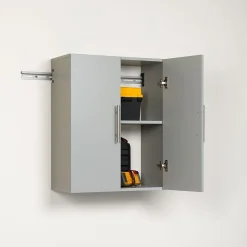 Prepac Storage Cabinets<™ HangUps 24" Laminate Upper Storage Cabinet, Light Gray (GSUW-0706-1)