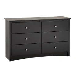 Prepac Storage Cabinets<™ Sonoma Composite Wood Children's 6 Drawer Dresser, Black