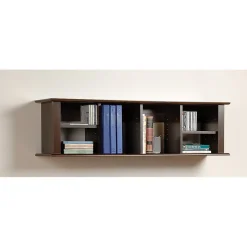 Prepac Shelving<™ Wall Mounted Desk Hutch, 48" x 11.5", Espresso (EHD-1348)