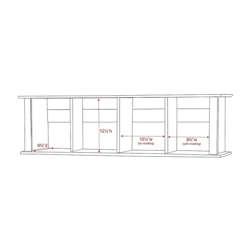 Prepac Shelving<™ Wall Mounted Desk Hutch, 48" x 11.5", Espresso (EHD-1348)