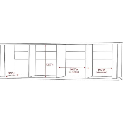 Prepac Shelving<™ Wall Mounted Desk Hutch, 48" x 11.5", Espresso (EHD-1348)