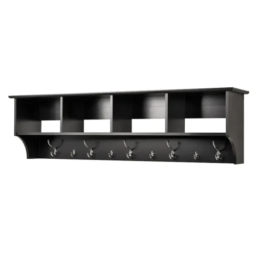 Prepac Shelving<™ Wide Hanging Entryway Shelf, 60" x 11.5", Black
