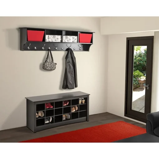 Prepac Shelving<™ Wide Hanging Entryway Shelf, 60" x 11.5", Black