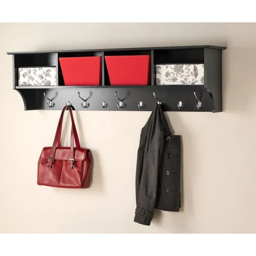 Prepac Shelving<™ Wide Hanging Entryway Shelf, 60" x 11.5", Black