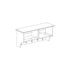 Prepac Shelving<™ Wide Hanging Entryway Shelf, 36" x 11.5", White (WEC-3616)